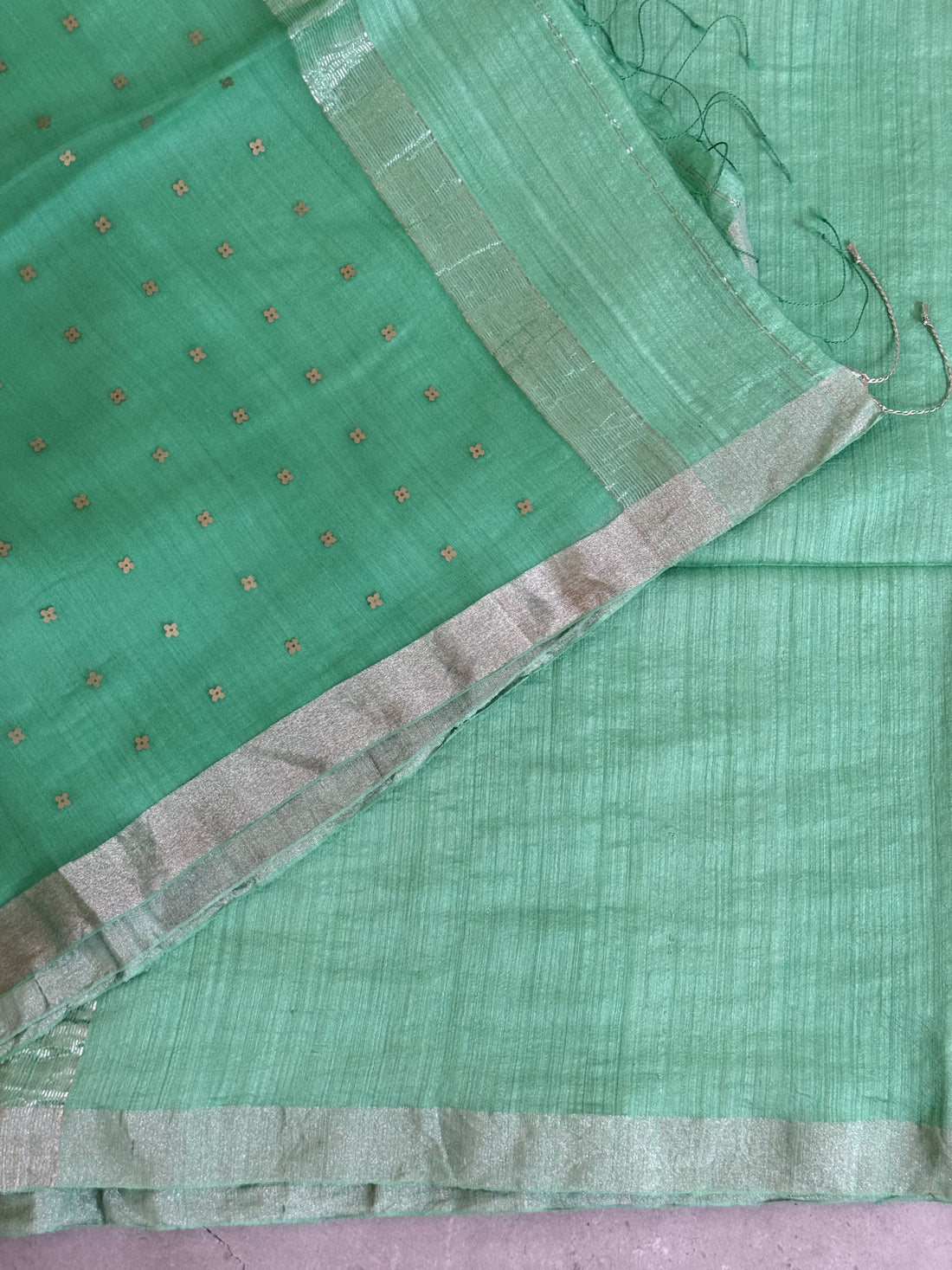 Nisha | Green Matka Silk Saree