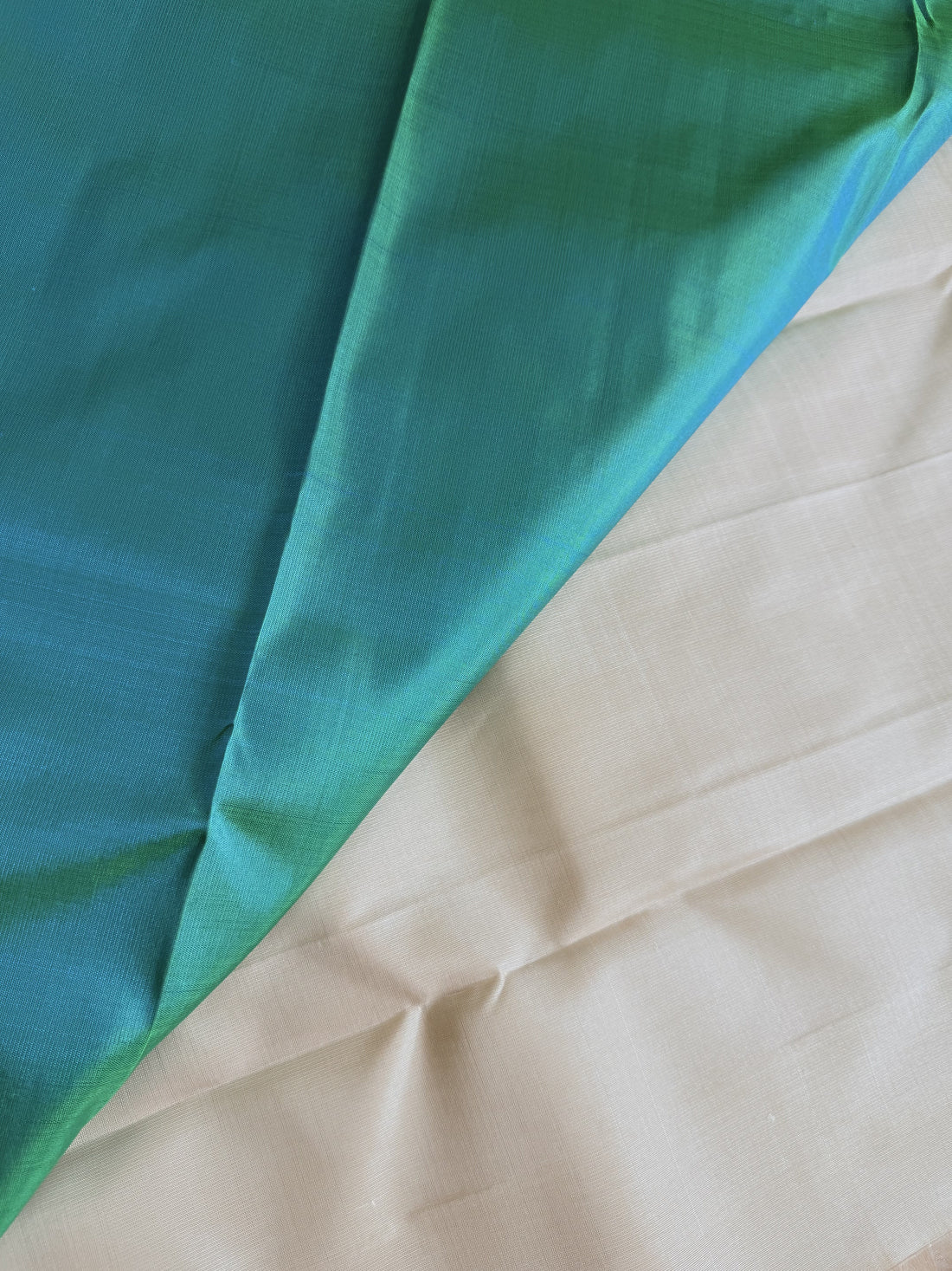 Nakshatra | White and Green Kanjivaram Silk Saree