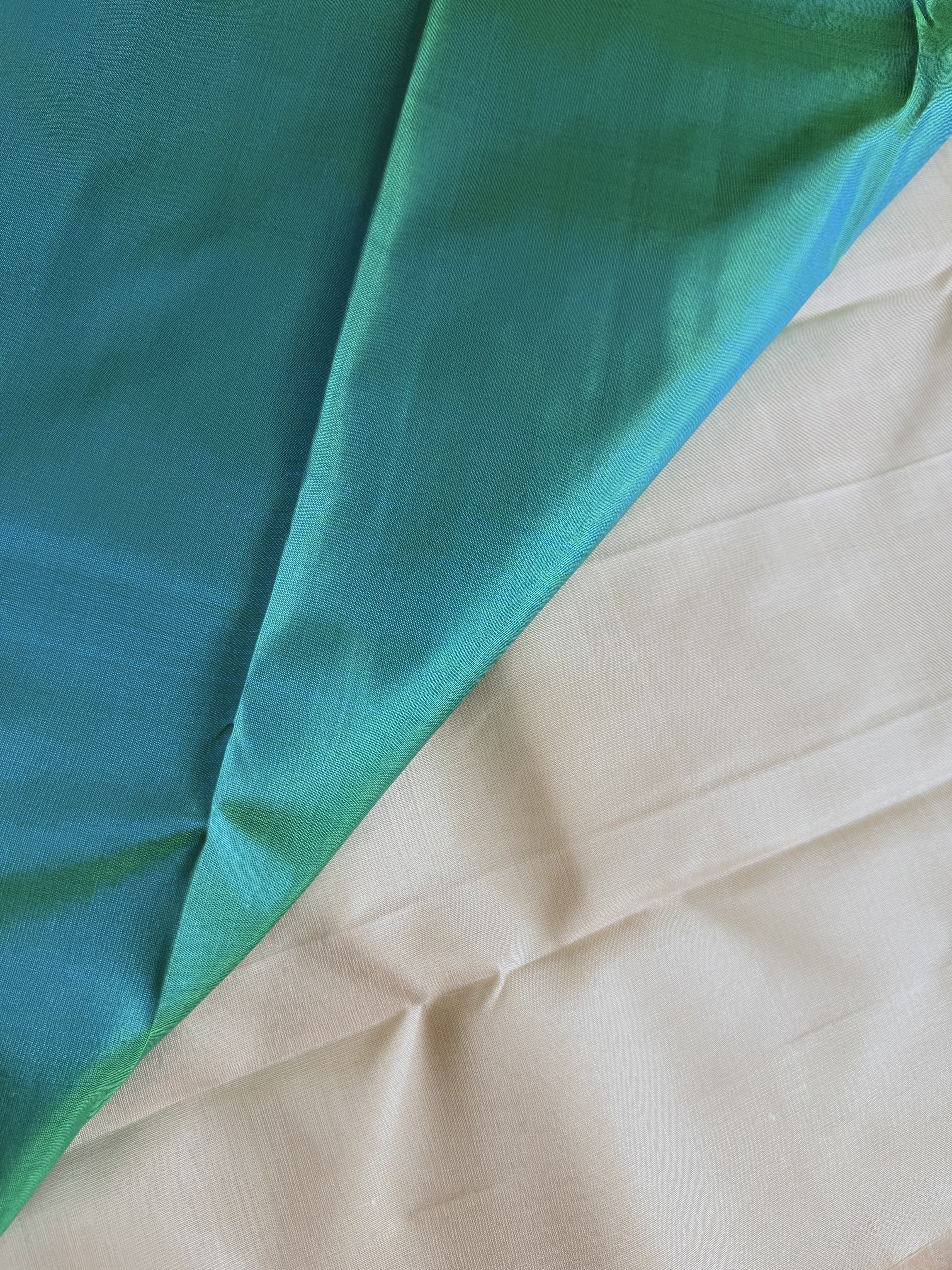 Nakshatra | White and Green Kanjivaram Silk Saree