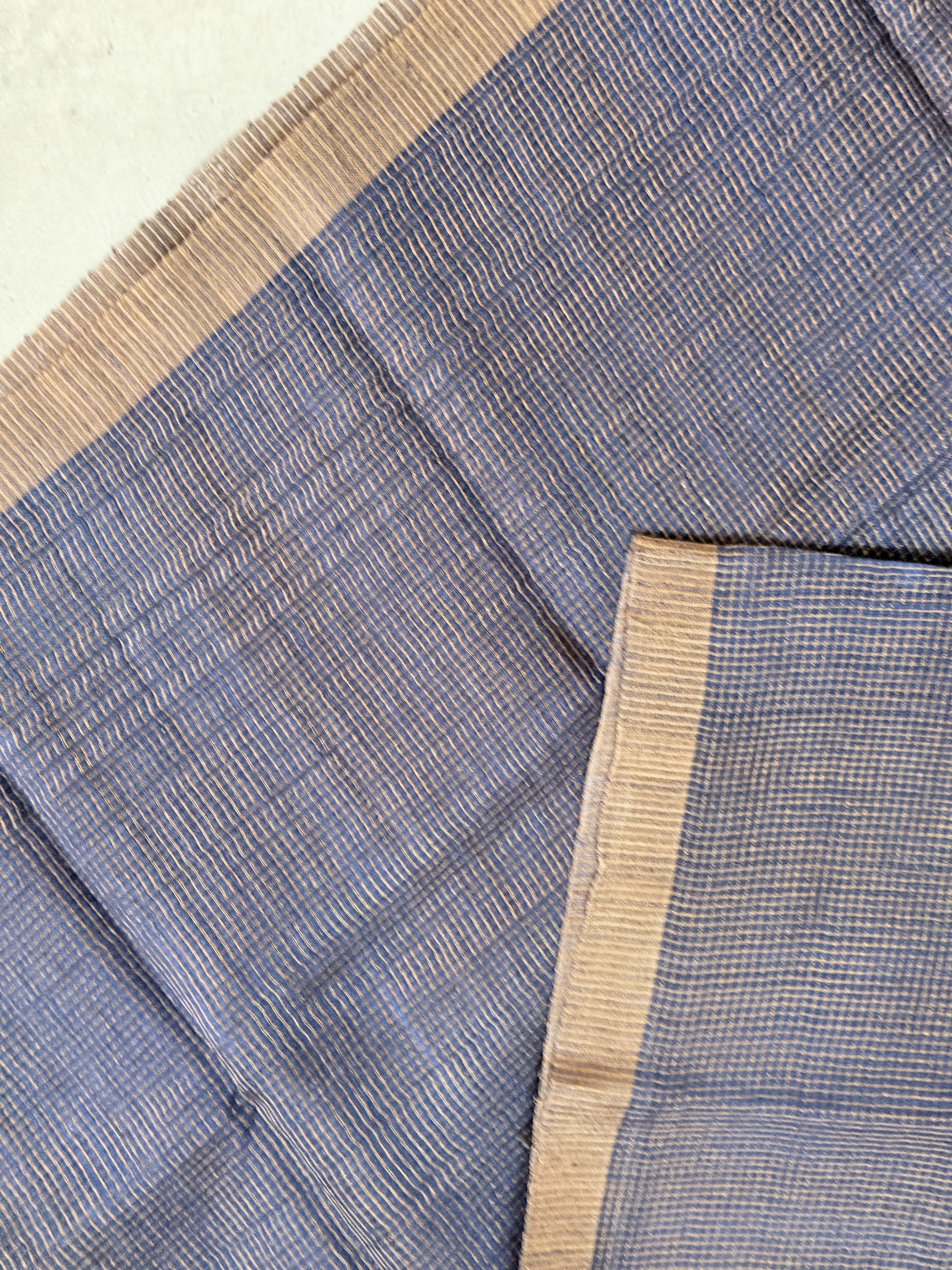 Nalini | Navy Blue Matka Tussar Silk Saree