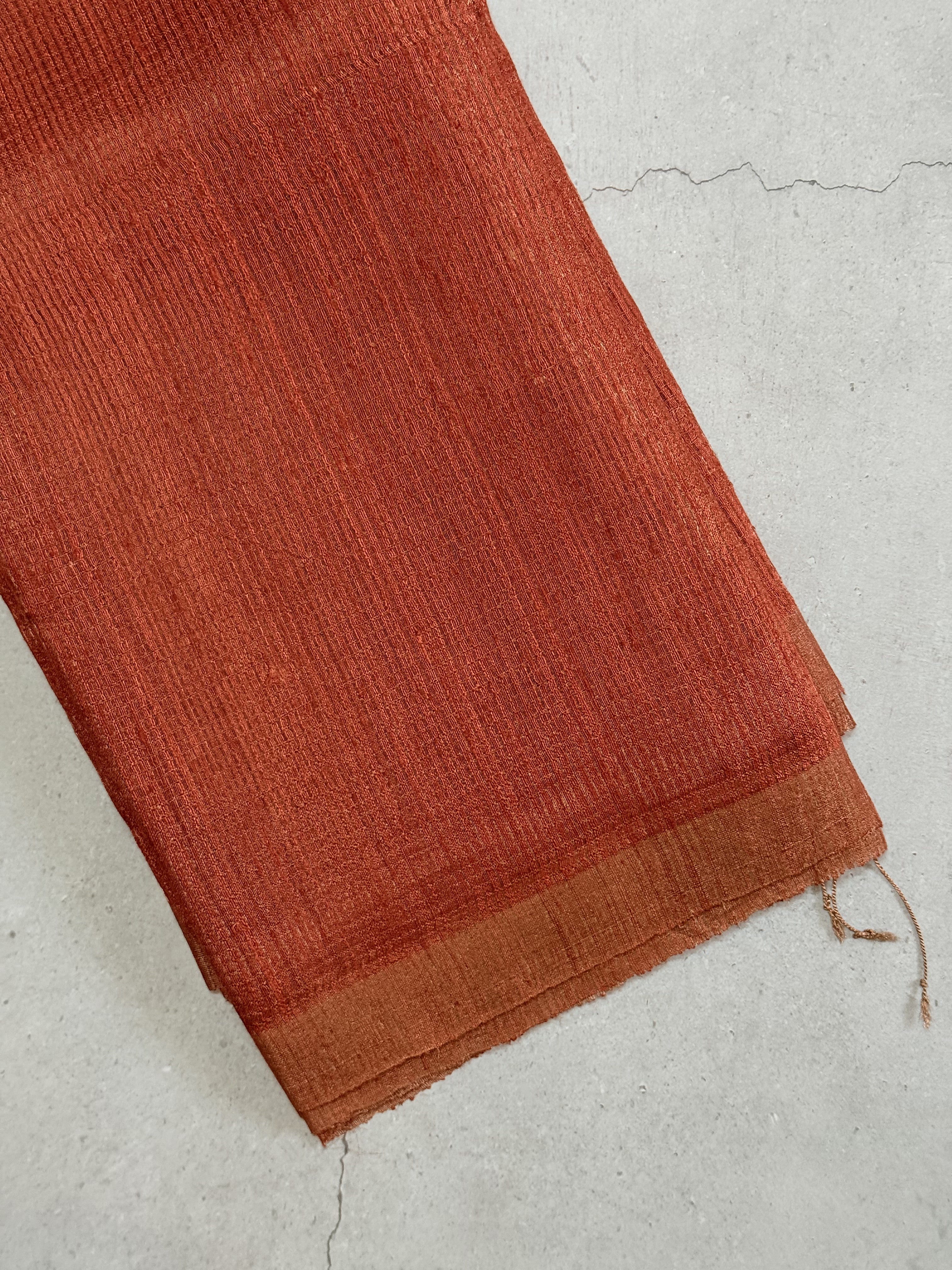 Rajatha | Burnt Orange Matka Tussar Silk Saree