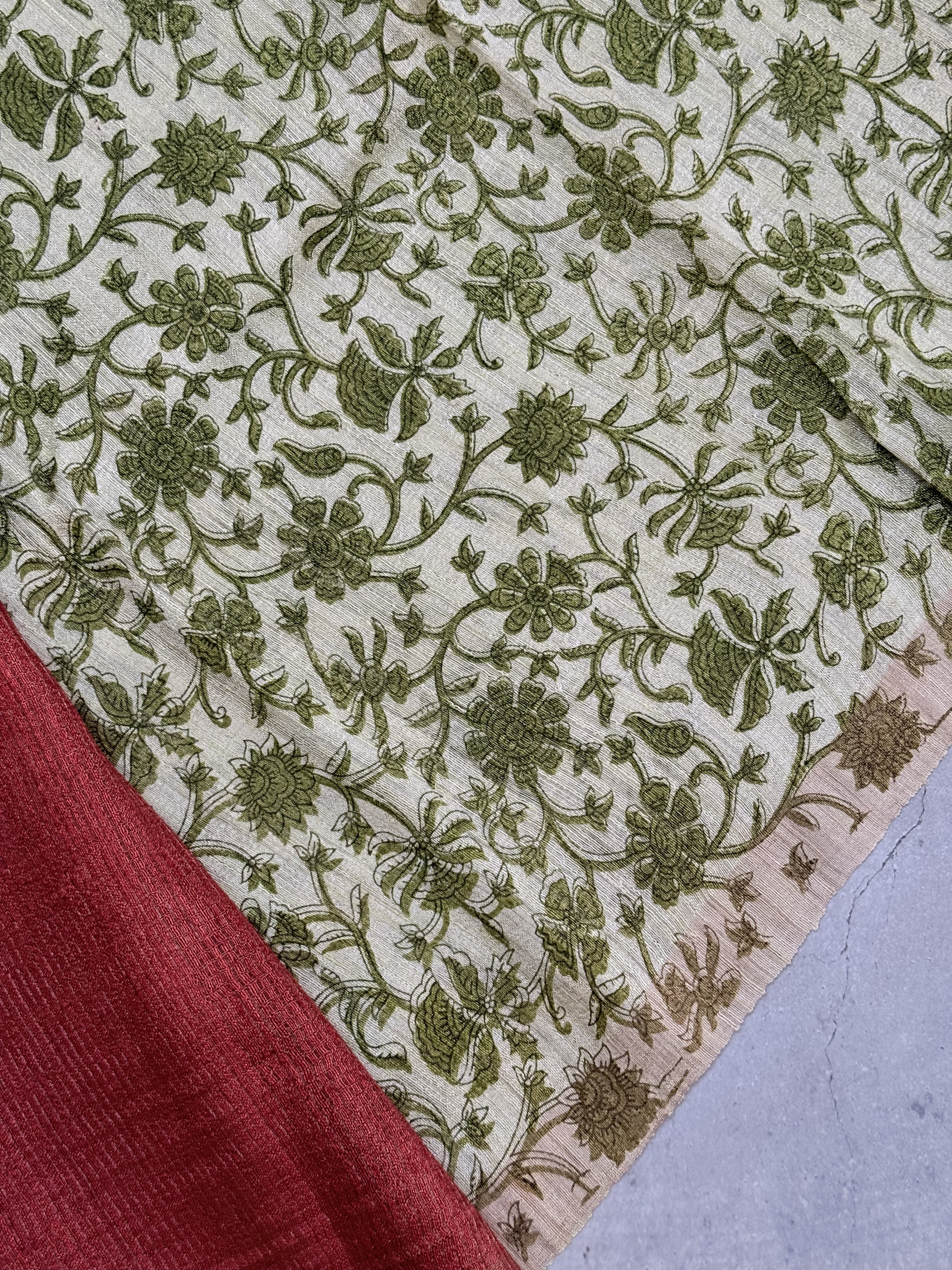 Rajatha | Burnt Orange Matka Tussar Silk Saree