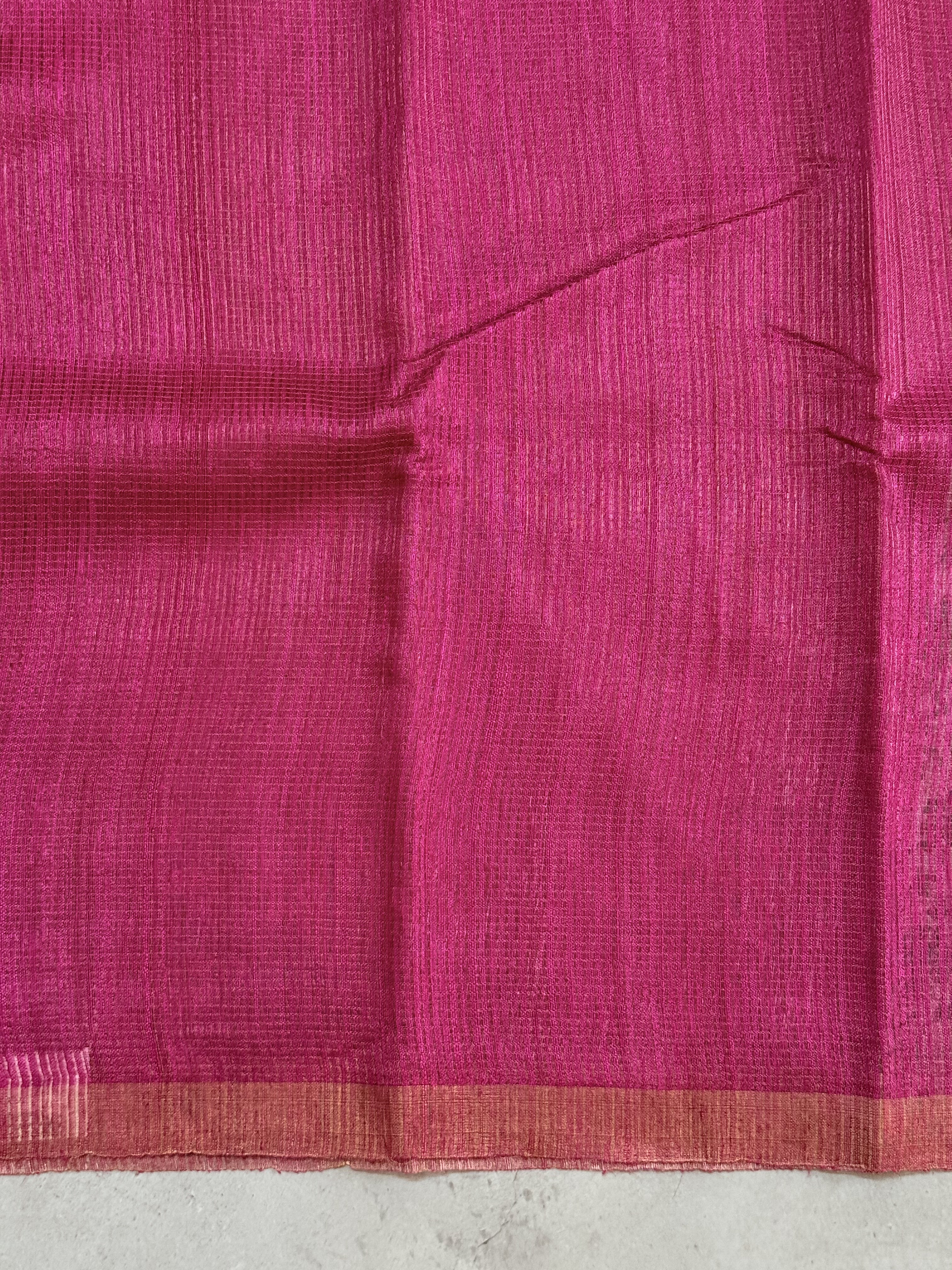 Rajitha | Pink Matka Tussar Silk Saree