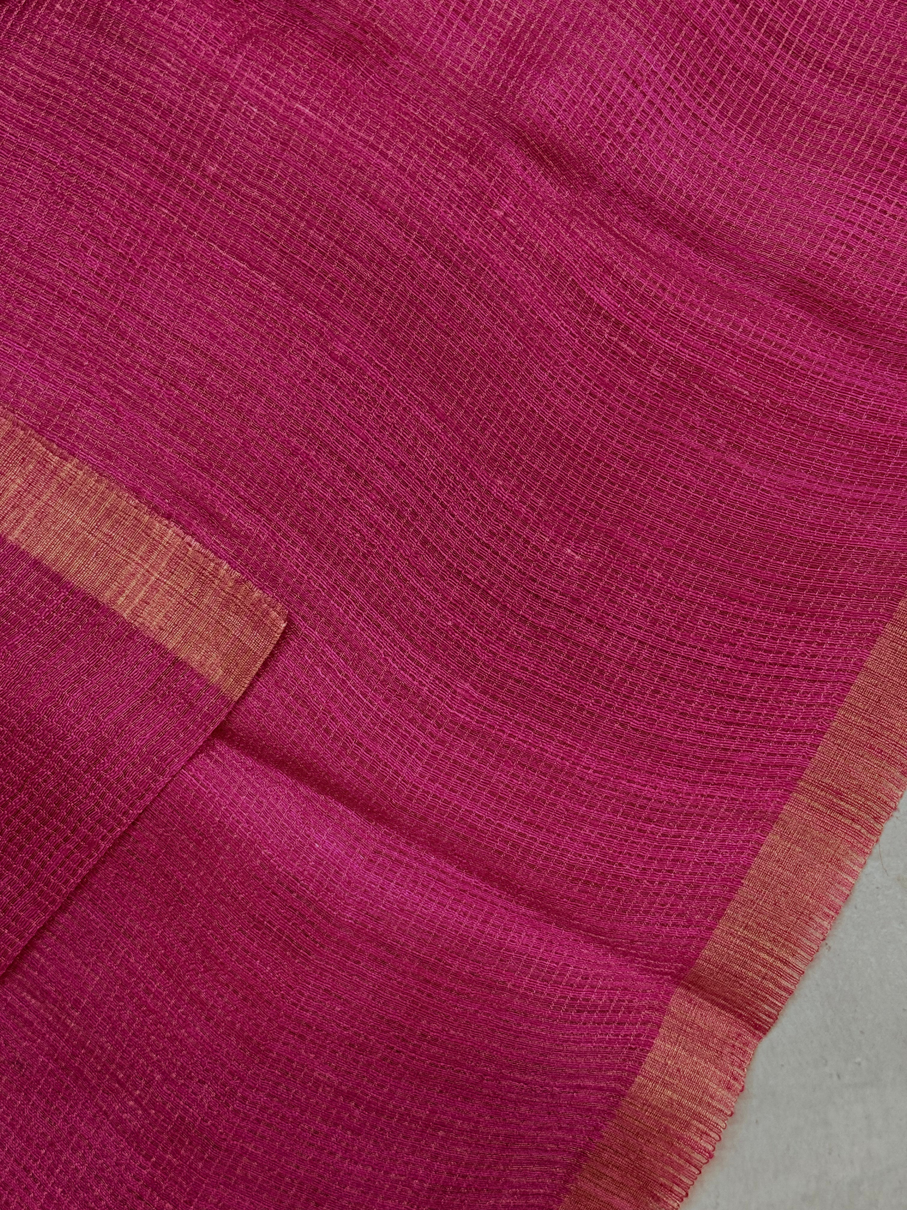 Rajitha | Pink Matka Tussar Silk Saree