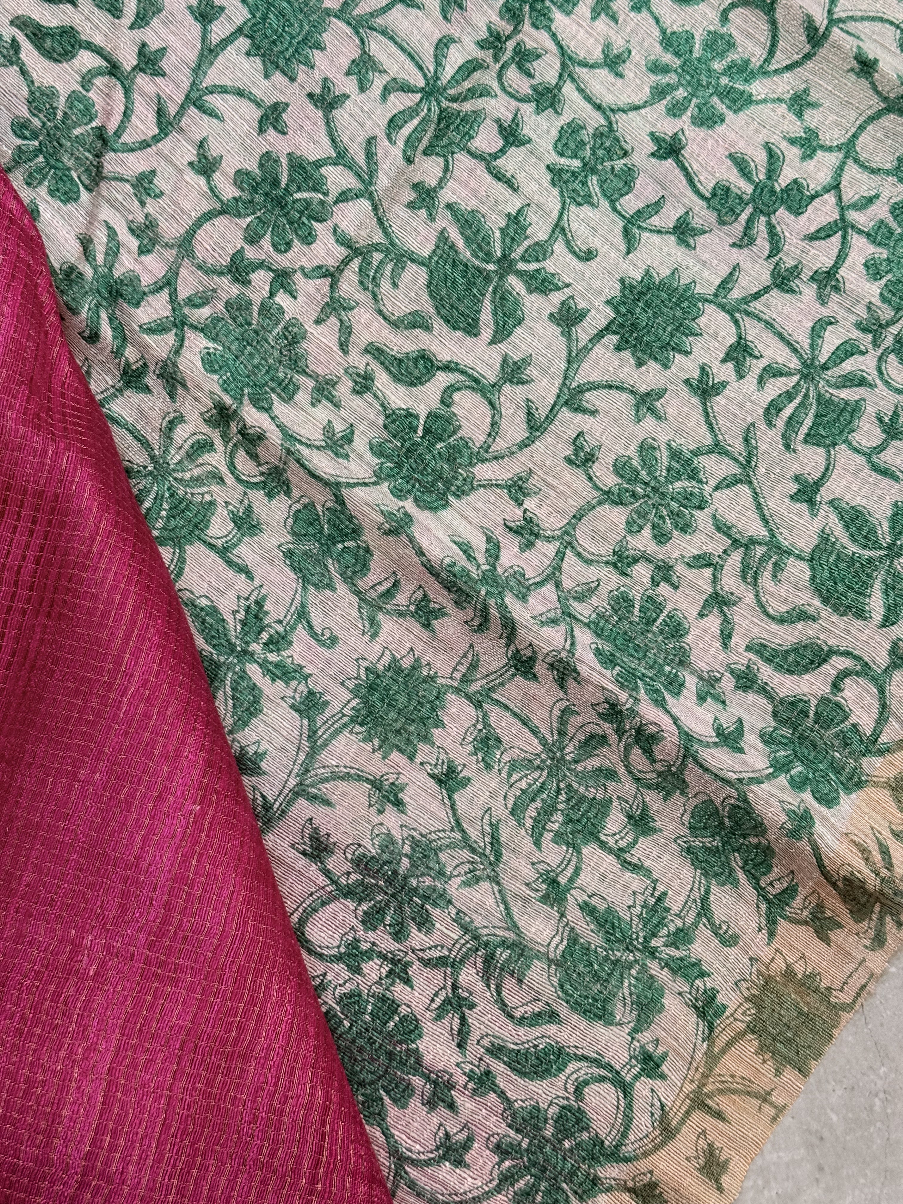 Rajitha | Pink Matka Tussar Silk Saree