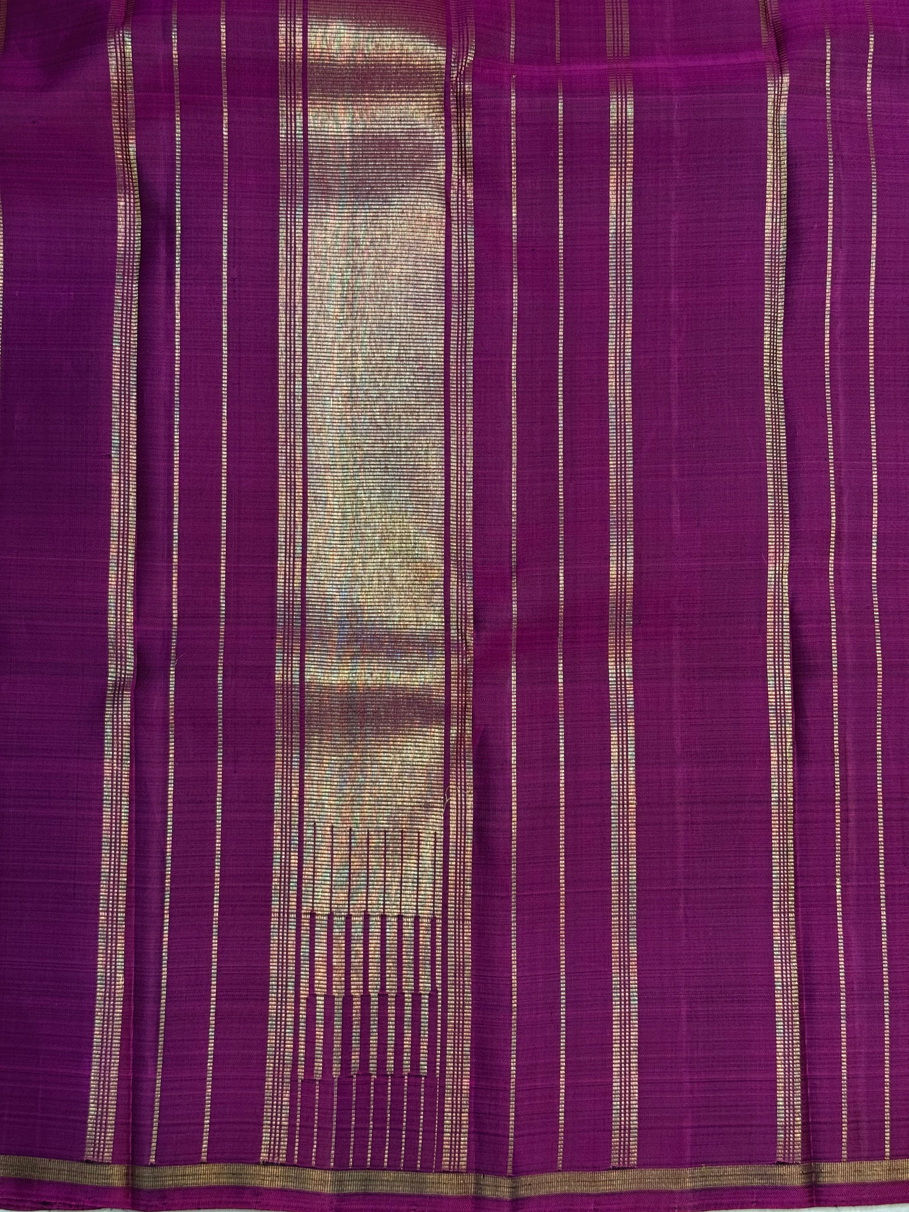 Tilottama | Navy Blue and Magenta Kanjivaram Silk Saree