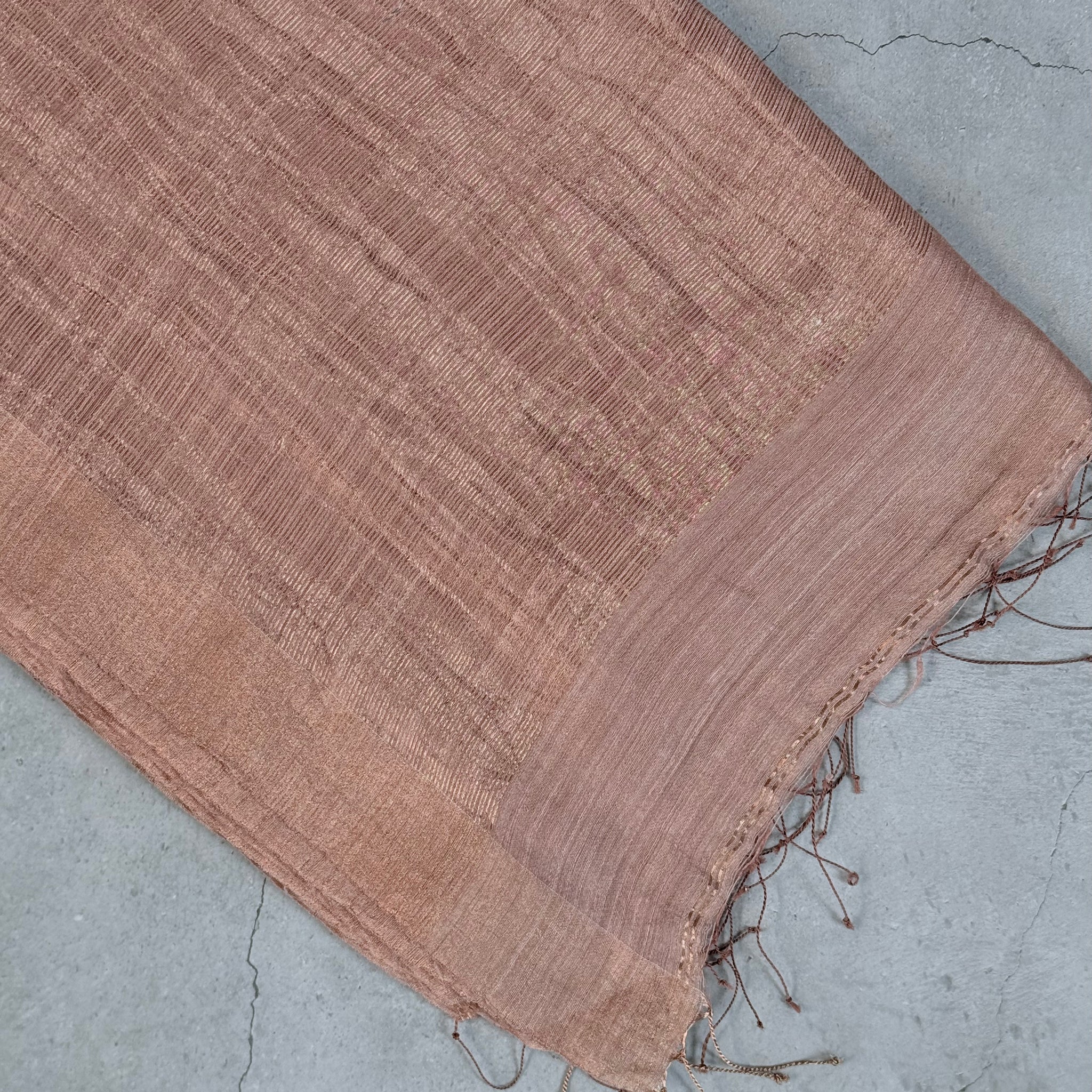 Trishna | Pale Pink and Gold Matka Silk Saree