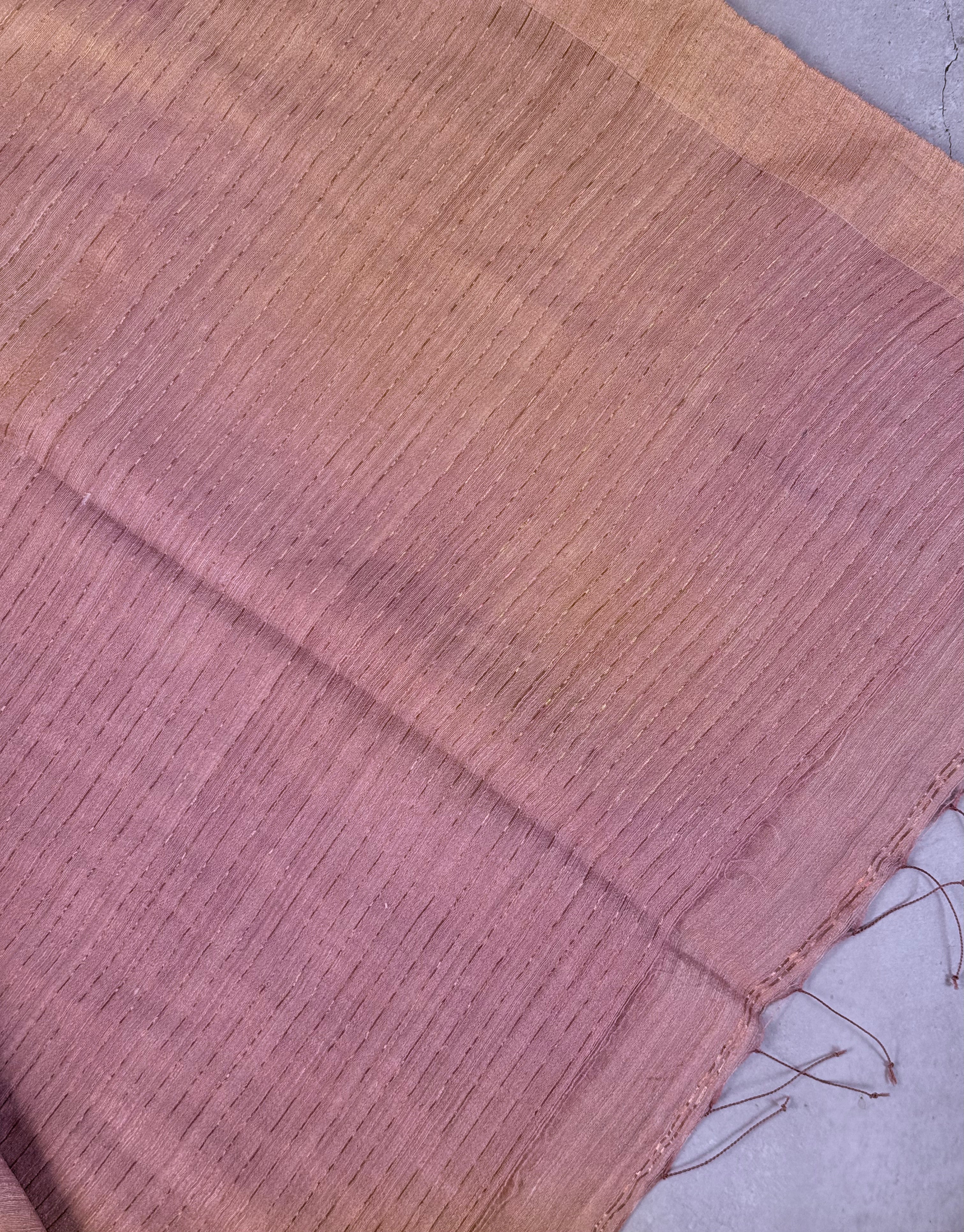 Trishna | Pale Pink and Gold Matka Silk Saree