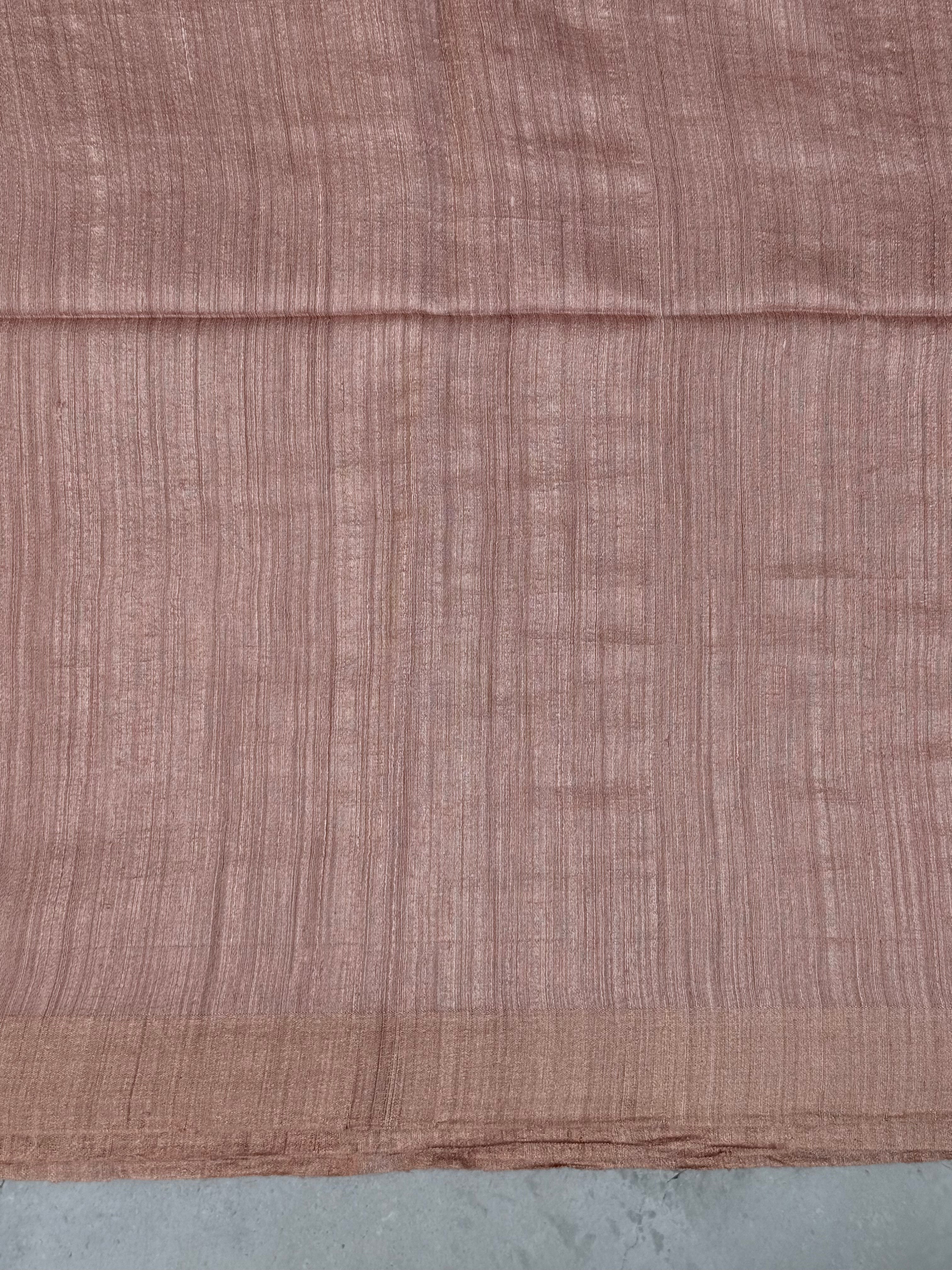 Trishna | Pale Pink and Gold Matka Silk Saree