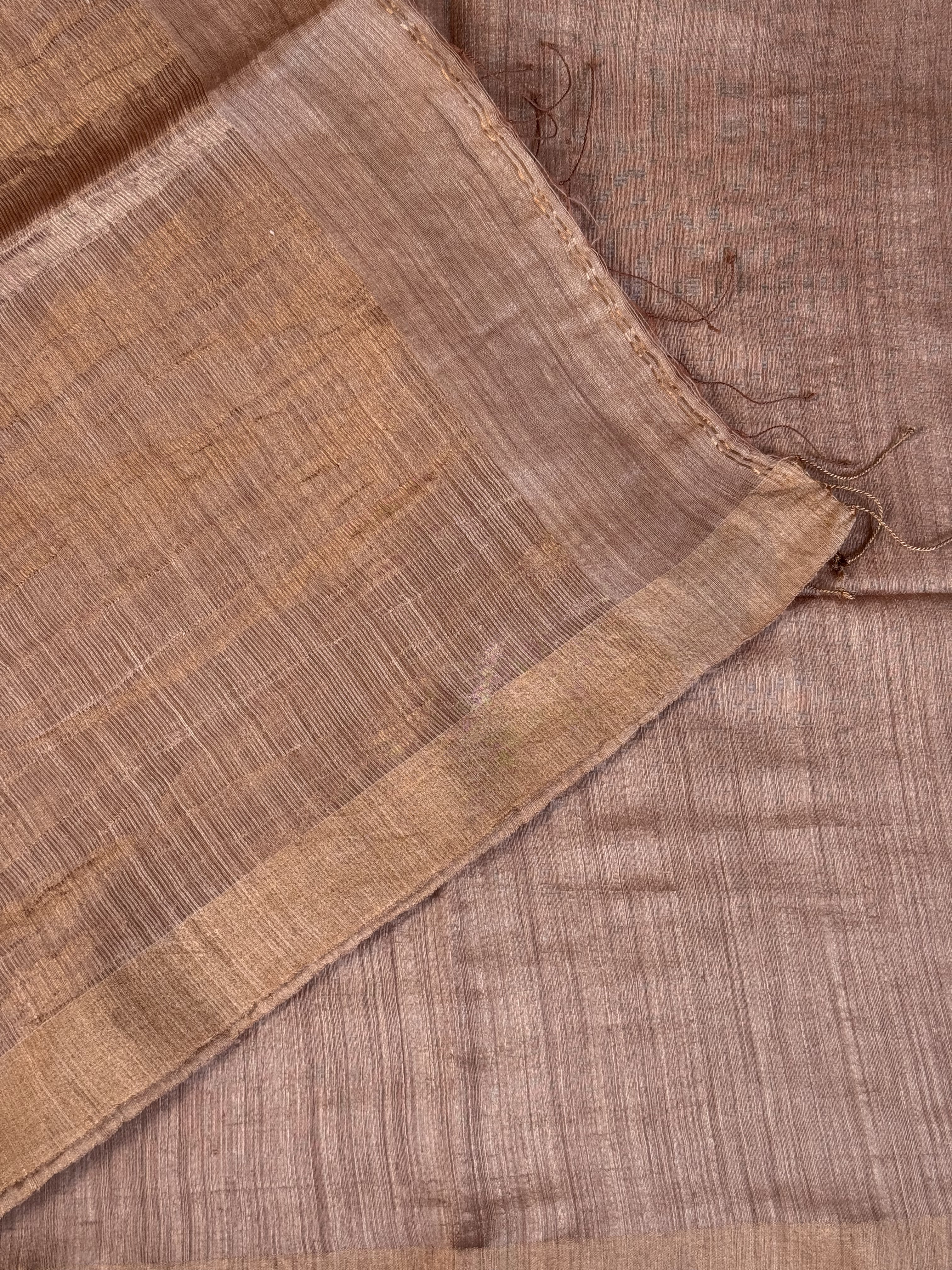 Trishna | Pale Pink and Gold Matka Silk Saree