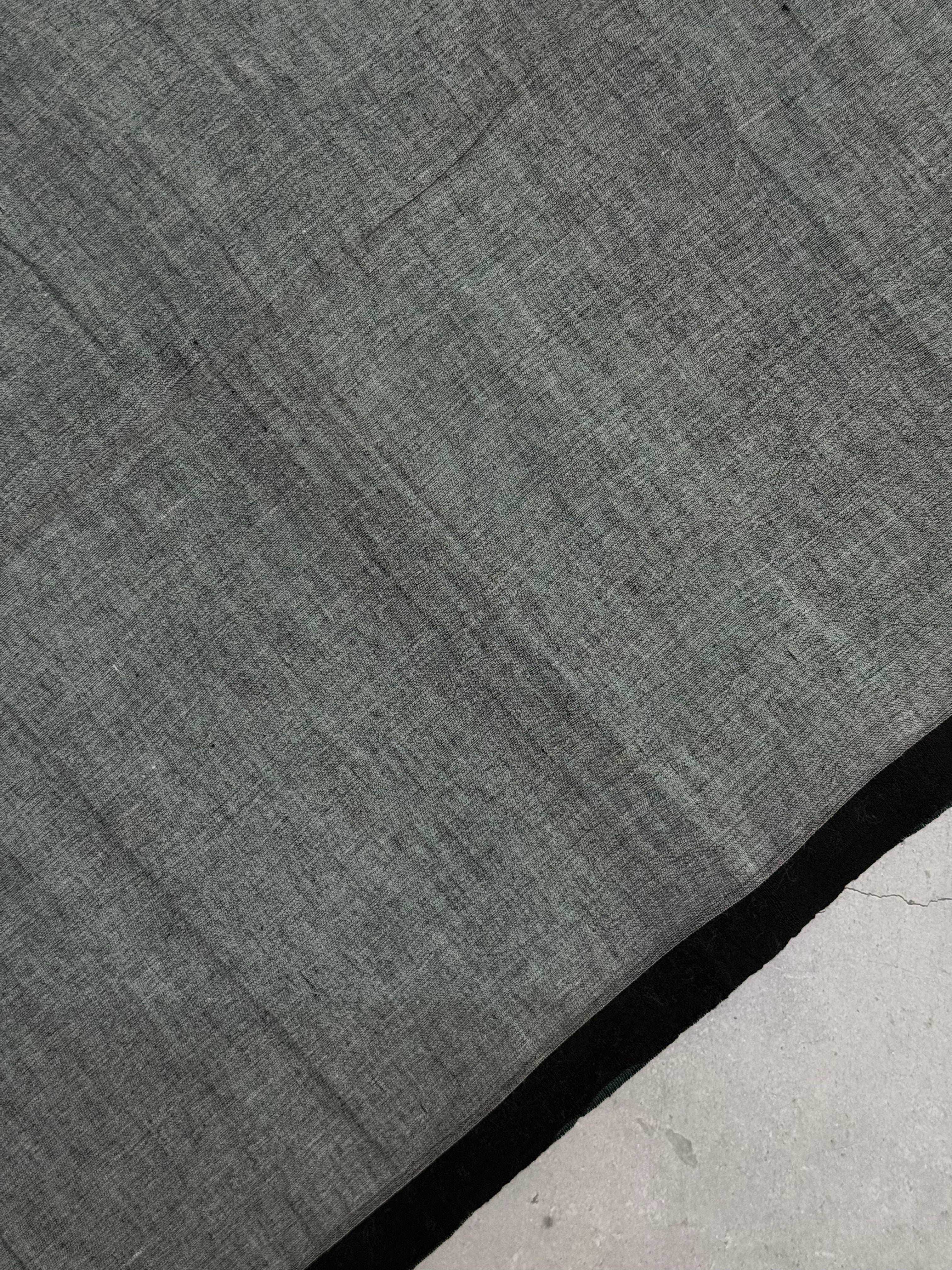 Tanusha | Green and Black Jamdani Bengal Cotton Saree