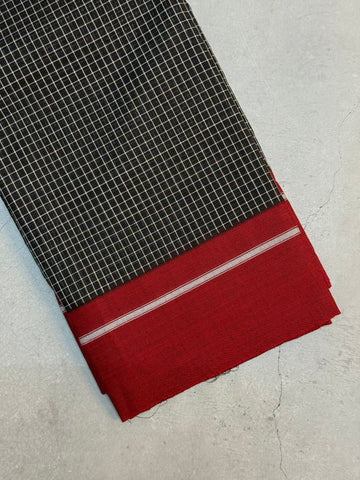 Tarangini | Red and Black Cotton Saree