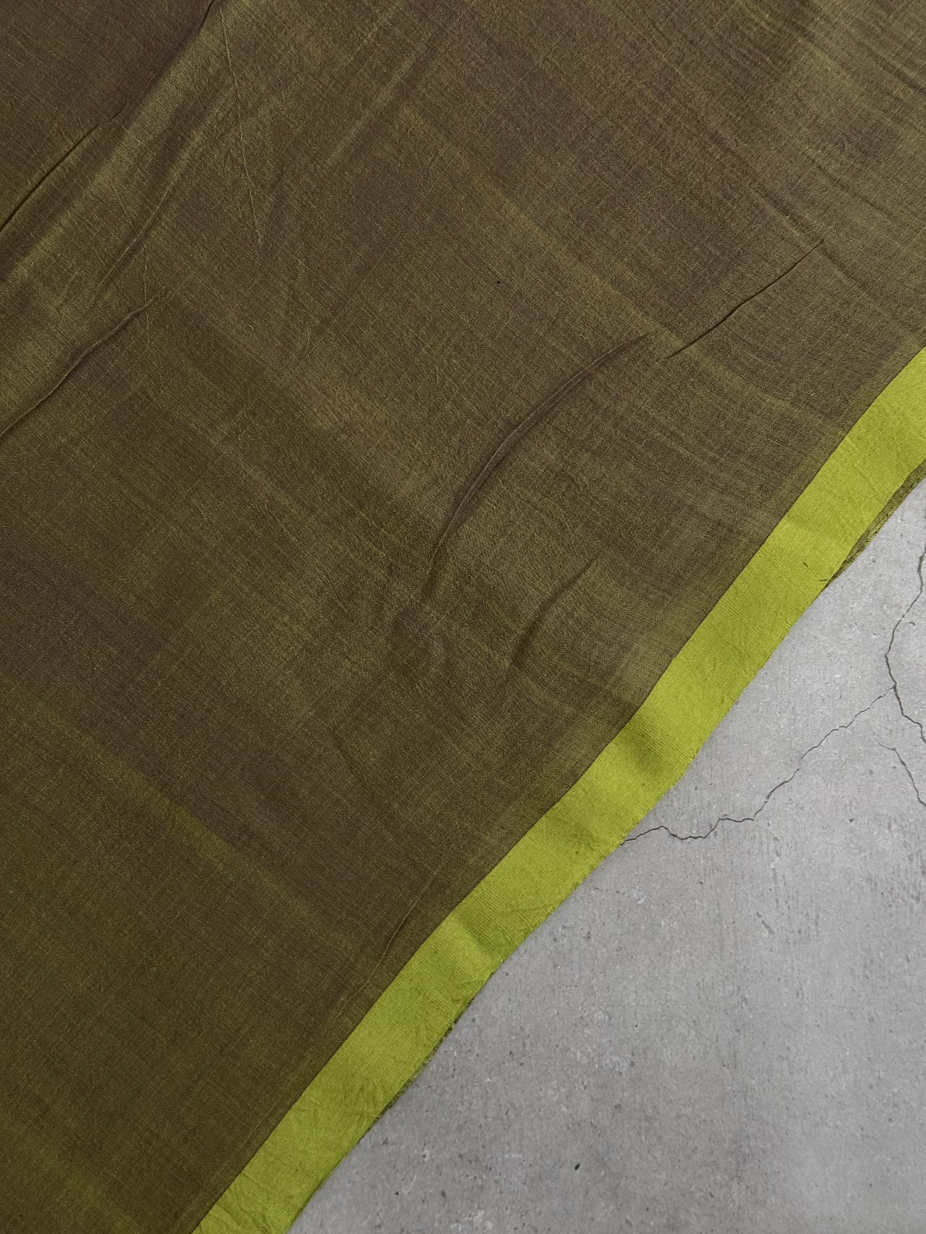 Utpala | Purple and Green Jamdani Bengal Cotton Saree