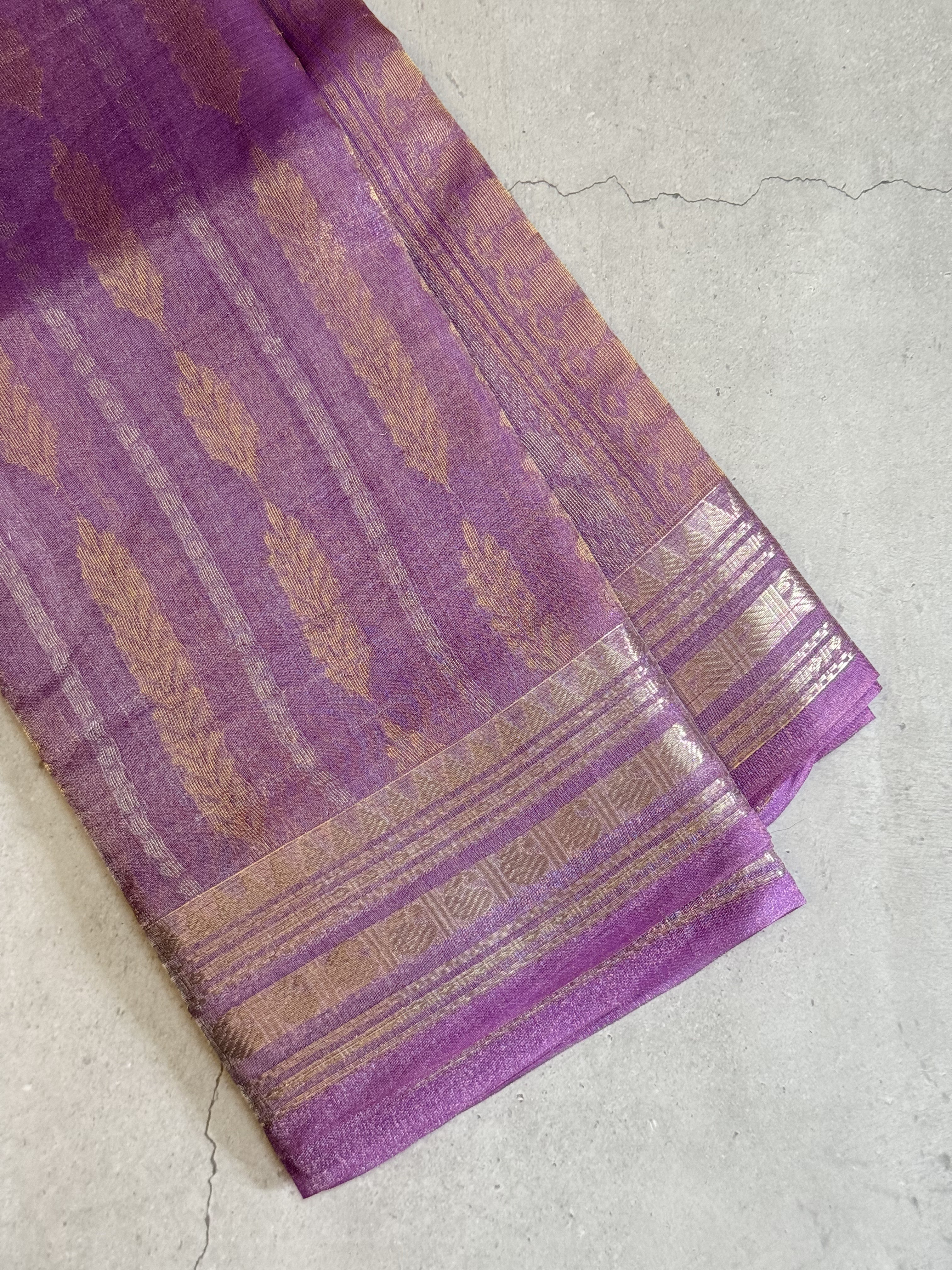 Anahitha | Purple Tissue Silk Saree