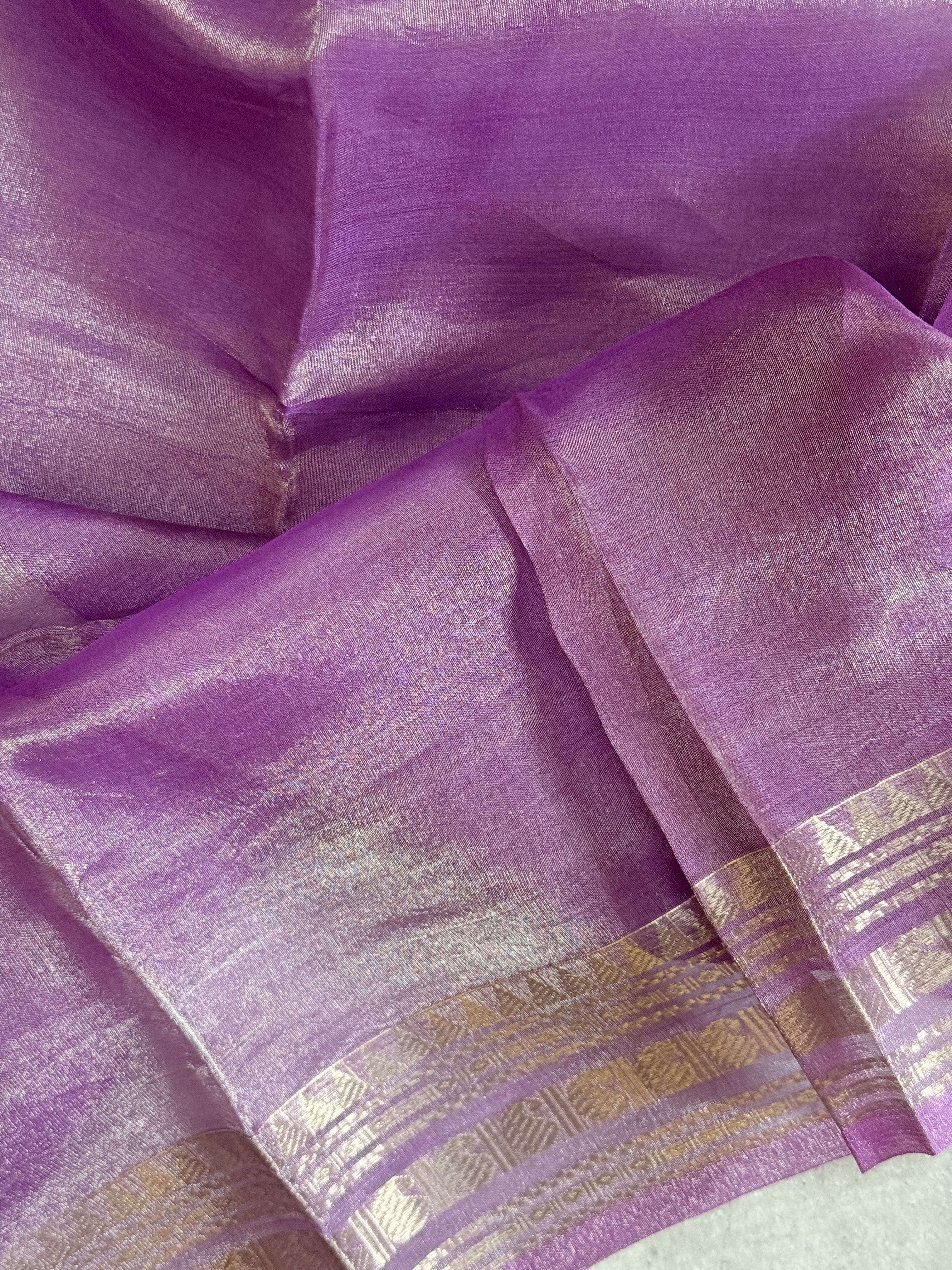 Anahitha | Purple Tissue Silk Saree