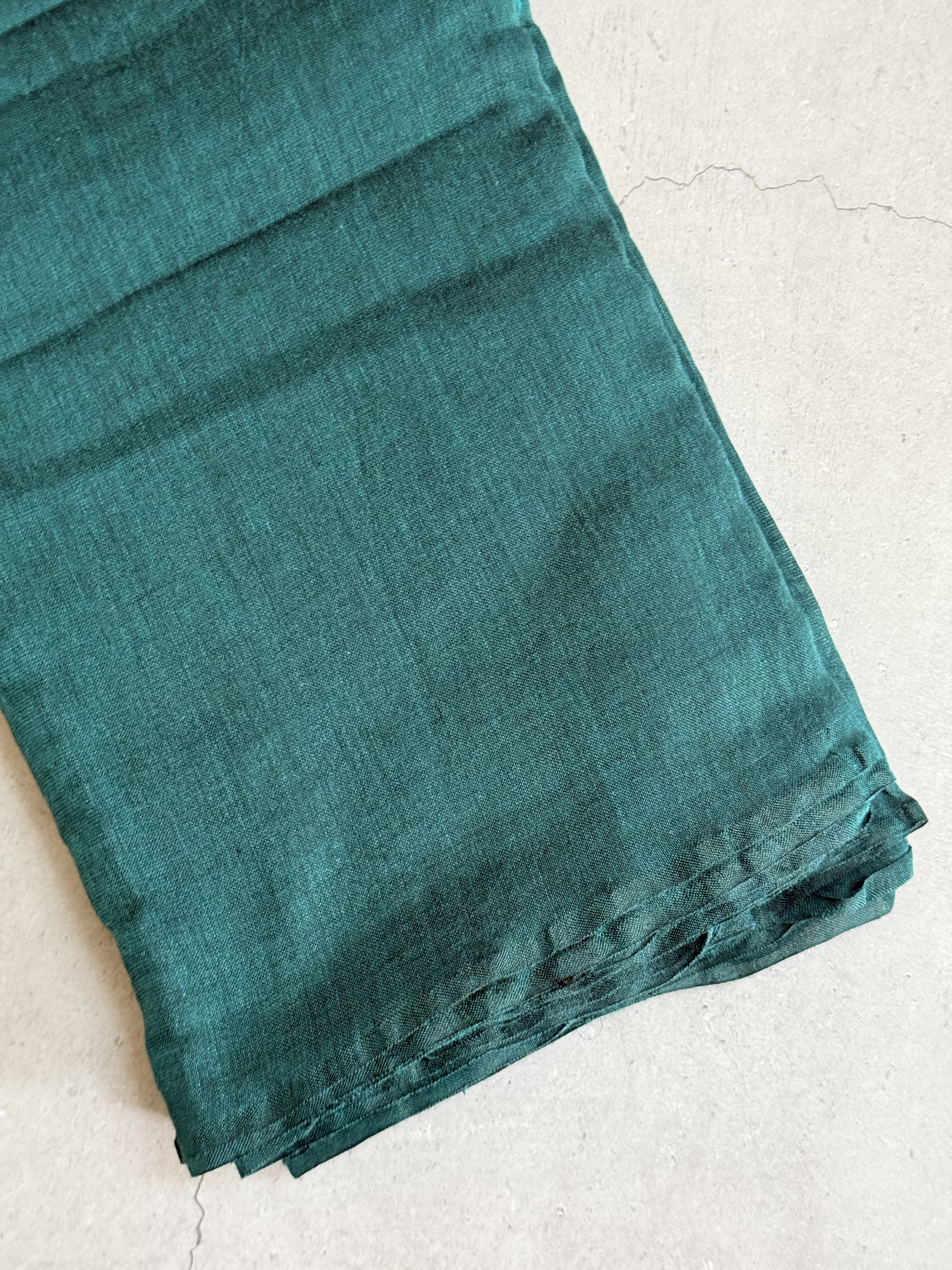Neeva | Peacock Green Cotton Saree