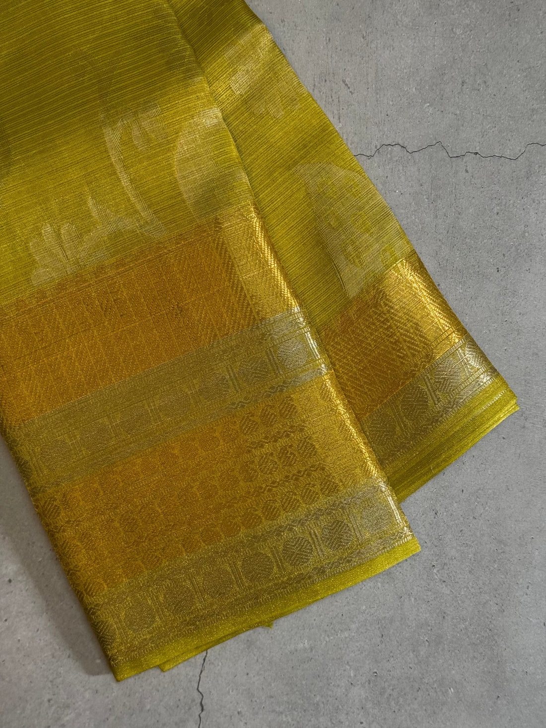 Nidhi | Green Tissue Silk Saree