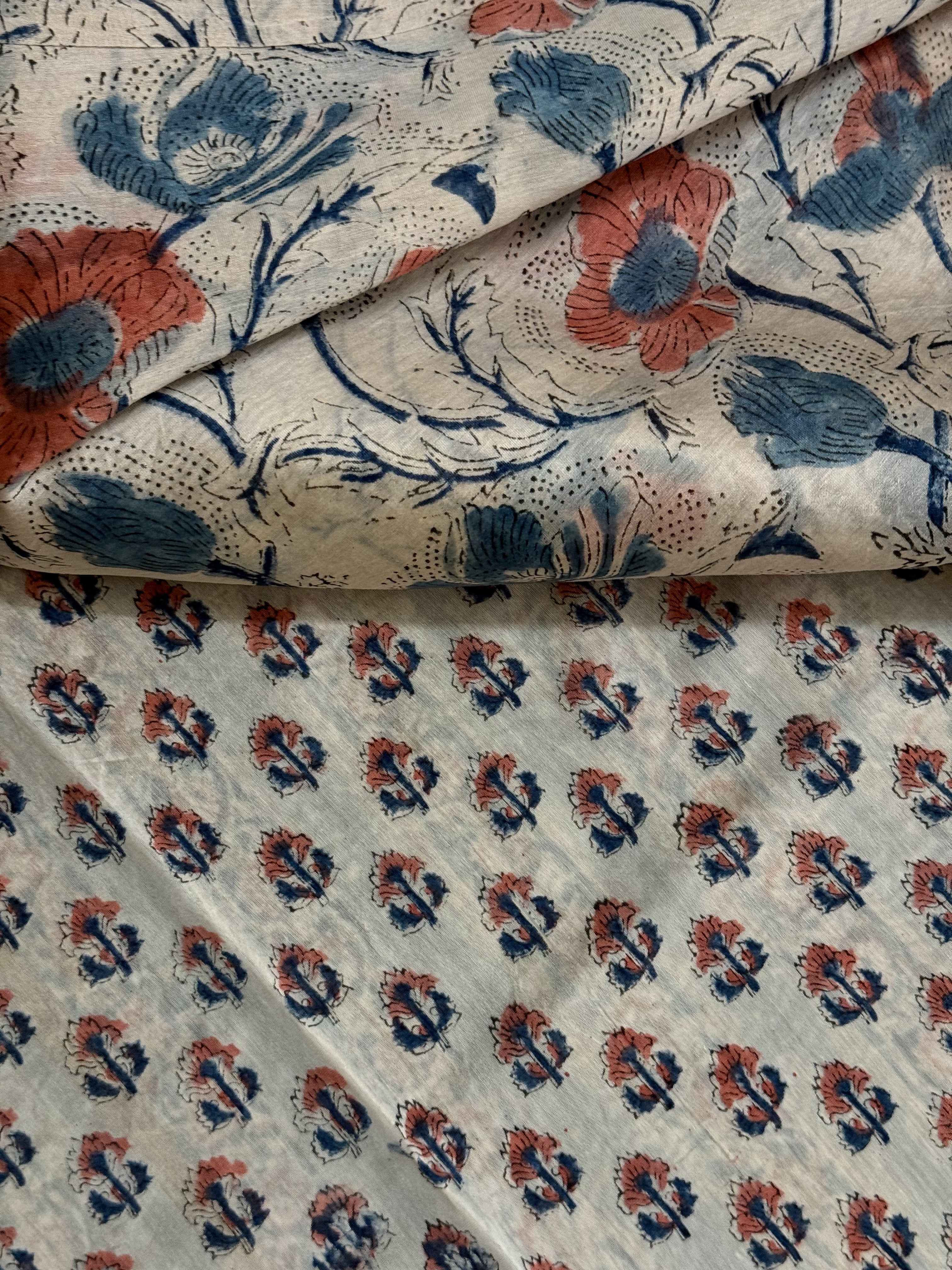 Vanya | Off White Block Printed Chanderi saree